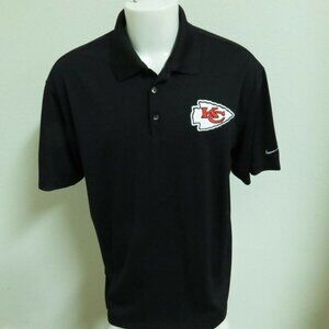 M-3XL Chiefs Black Nike Dri-Fit Men's #84A Polo Shirt